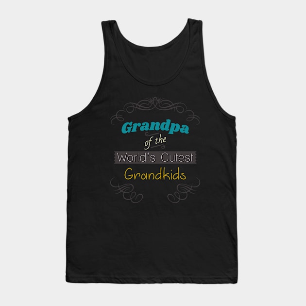 Vintage Grandpa of the World’s Cutest Grandkids Fun Retro Tank Top by Destination Christian Faith Designs